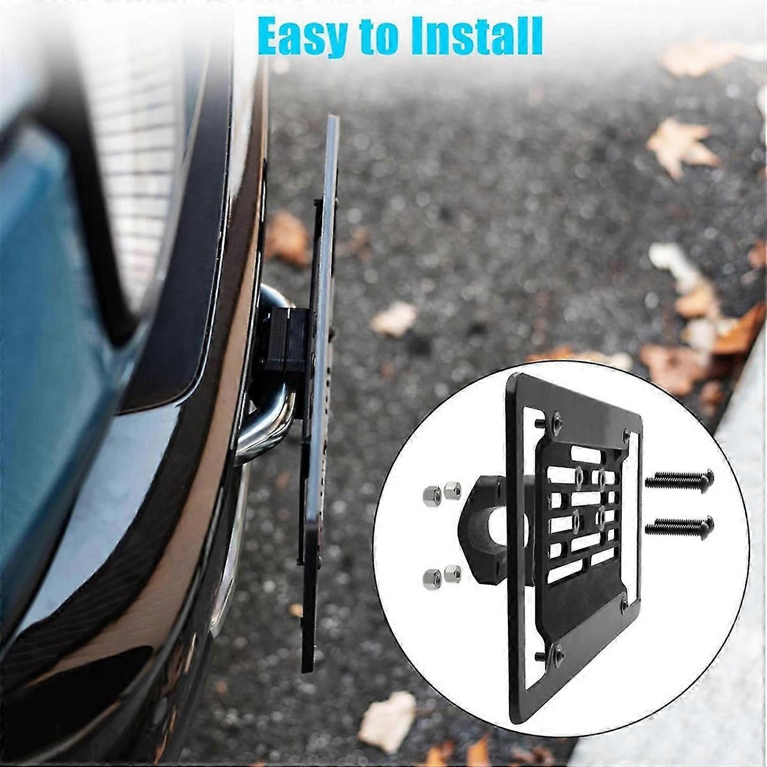 License Plate Bracket for Rivian R1T R1S 2022-2024, Front Tow Hooks License Plate Mount License Plat