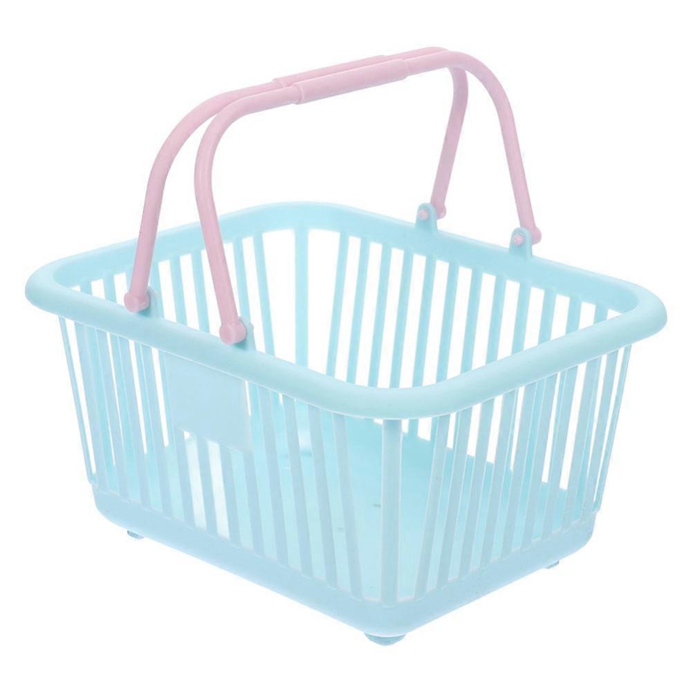 5Pcs Mini Picnic Basket for Storage with Handle Sky-Blue Multifunctional Basket
