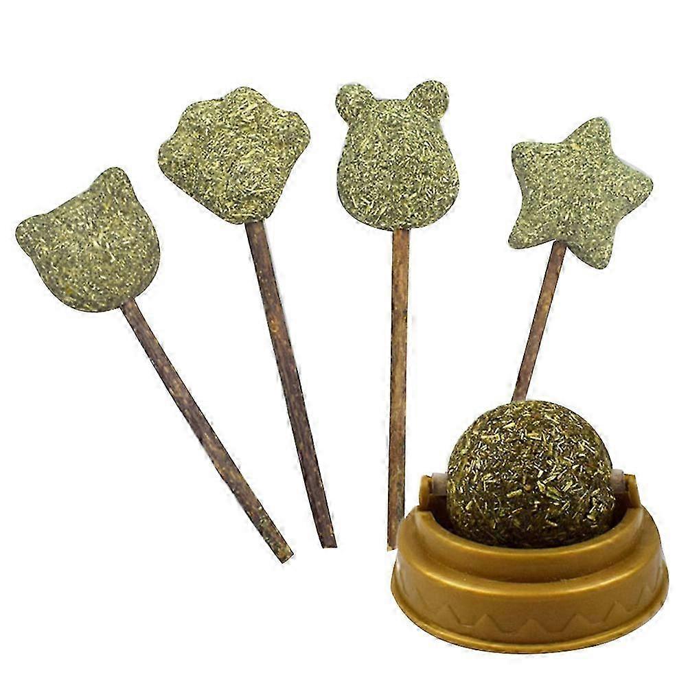 Natural Catnip Lollipops for Cats & Kittens – Edible Fun Shapes for Digestion & Oral Health – Healthy Cat Treats (5pcs)