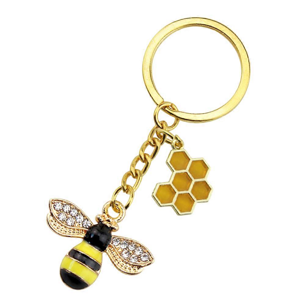 Bee Honeycomb Pendant Key Chain for Decoration 1Pcs Alloy Bee Pendant