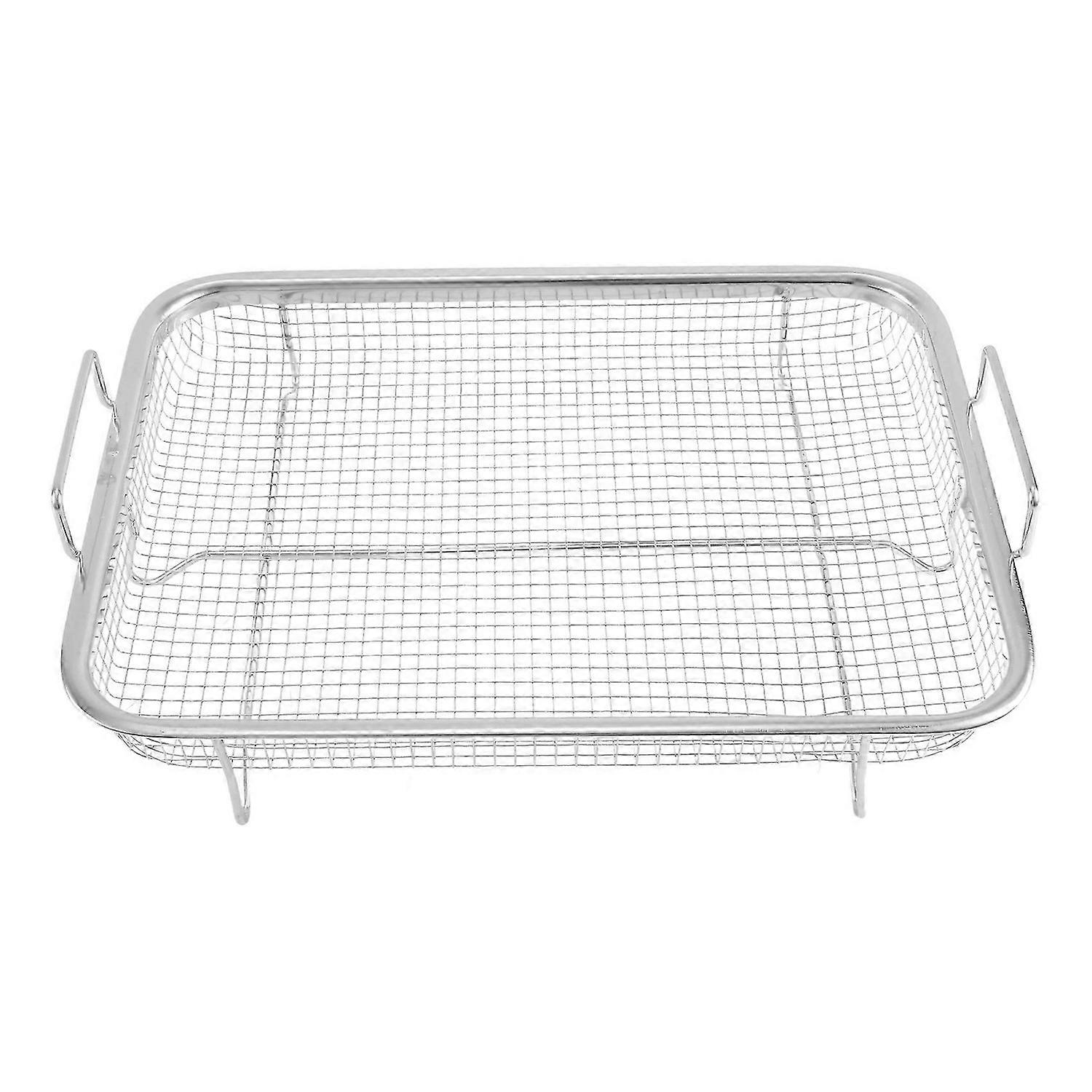 1 x Fritteusenkorb für den Backofen, Grillkorb aus Edelstahl, Antihaft-Netzkorb, Fritteusenschale