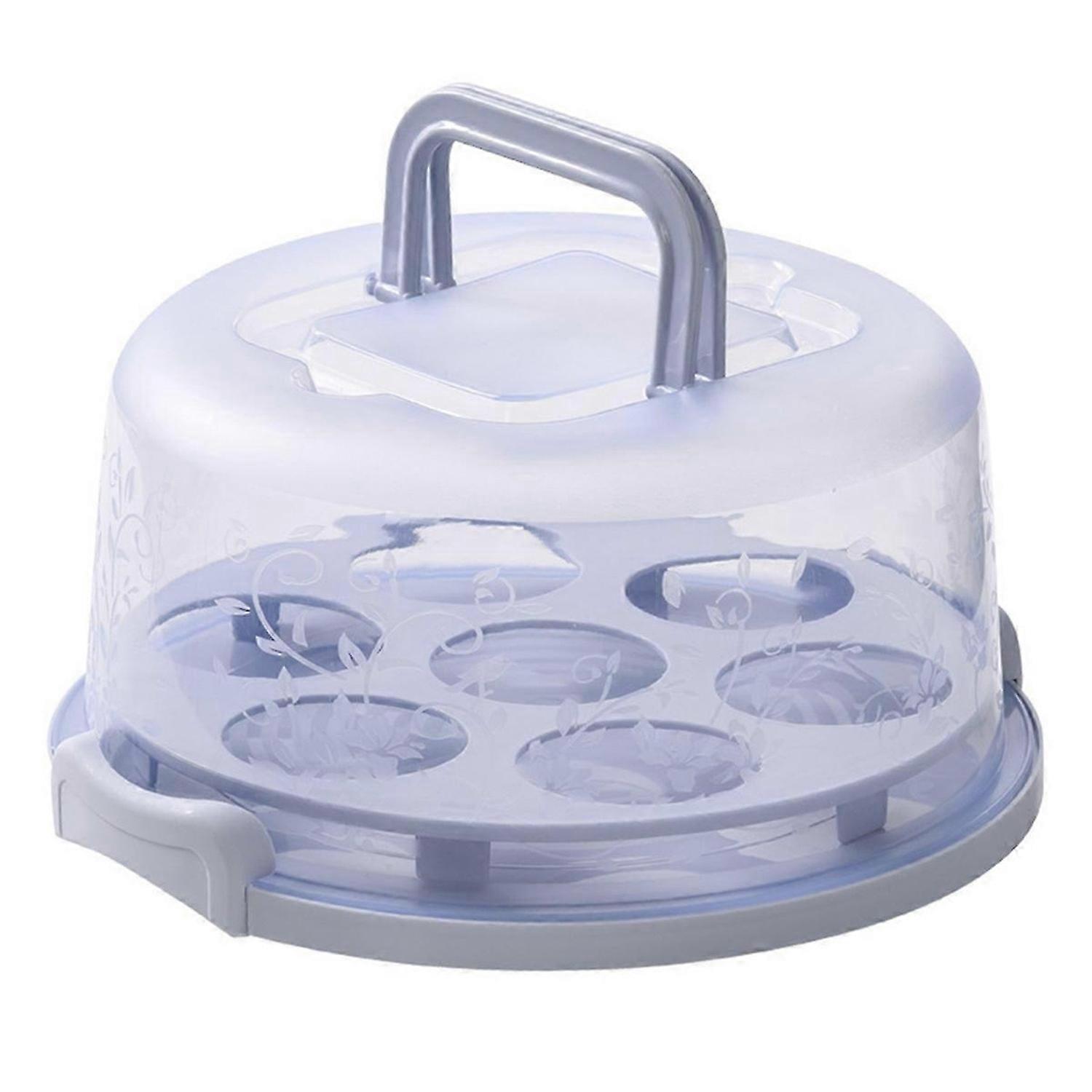 Cake Box Cupcake Holder with Lid Transparent Cake Transparent Box ,C