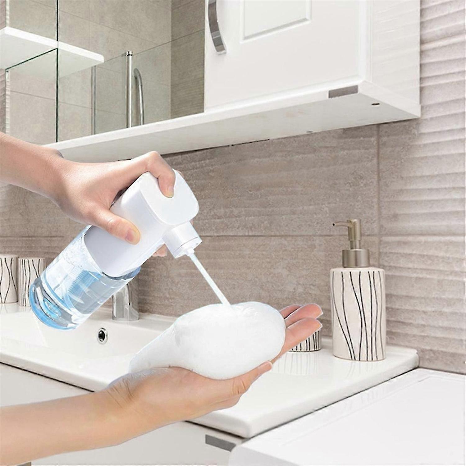 Automatic Foaming Soap Dispenser,Electric and Rechargeable,Refillable Foam Hand Dispenser for Kitche