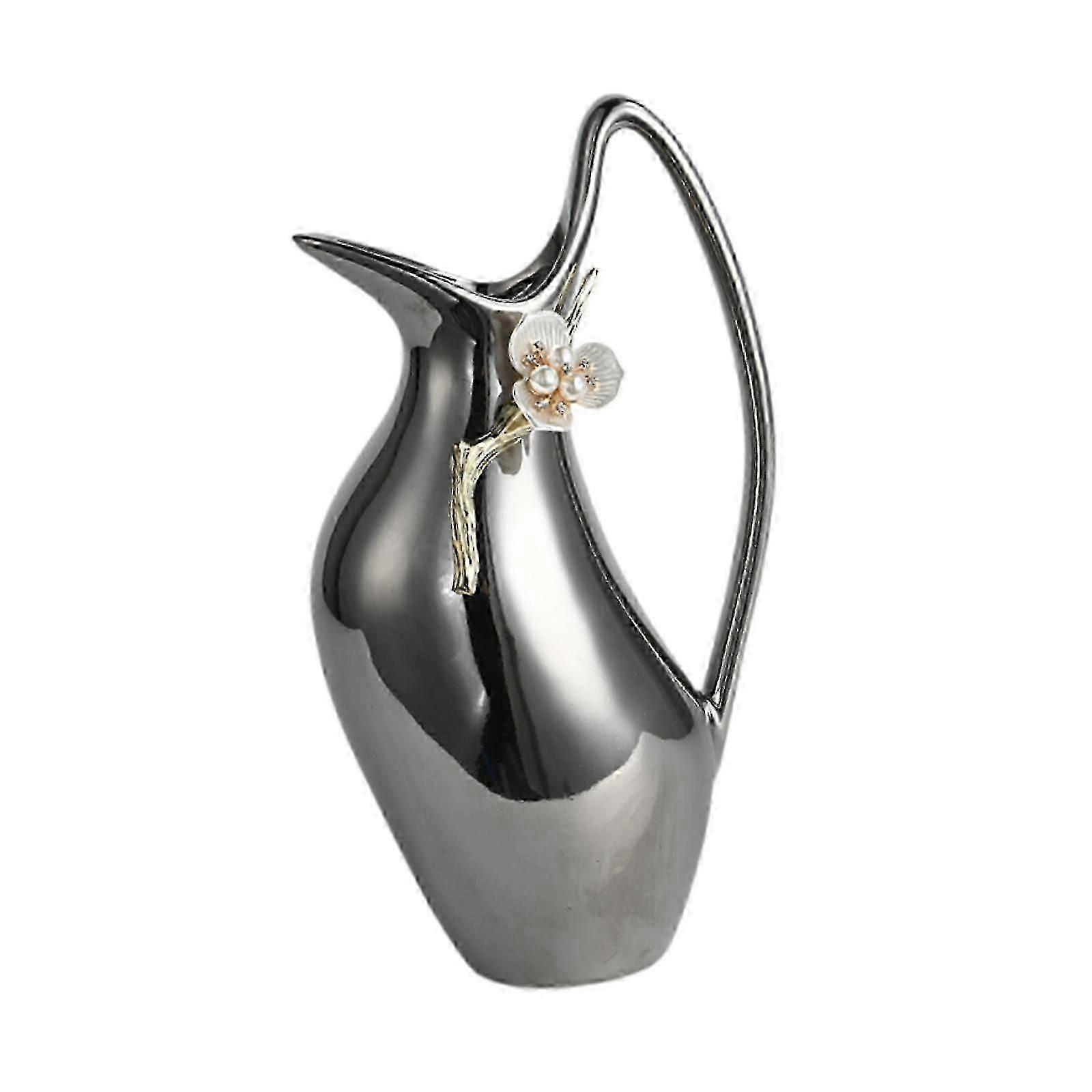 Ceramic Flower Vase Ornament Decor Floral Arrangement for Shelf Home Bedroom