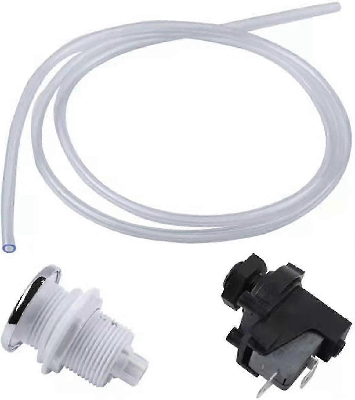 Air Switch Button for Garbage Disposal | Pneumatic Air Pump Switch Kit with Hose | Stable Performance Pool Air Button Switch