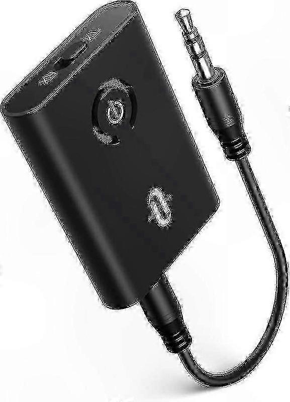 Bluetooth 5.0 2-in-1 Transmitter Receiver with aptX Low Latency 3.5mm Audio Adapter for Wireless Streaming Devices