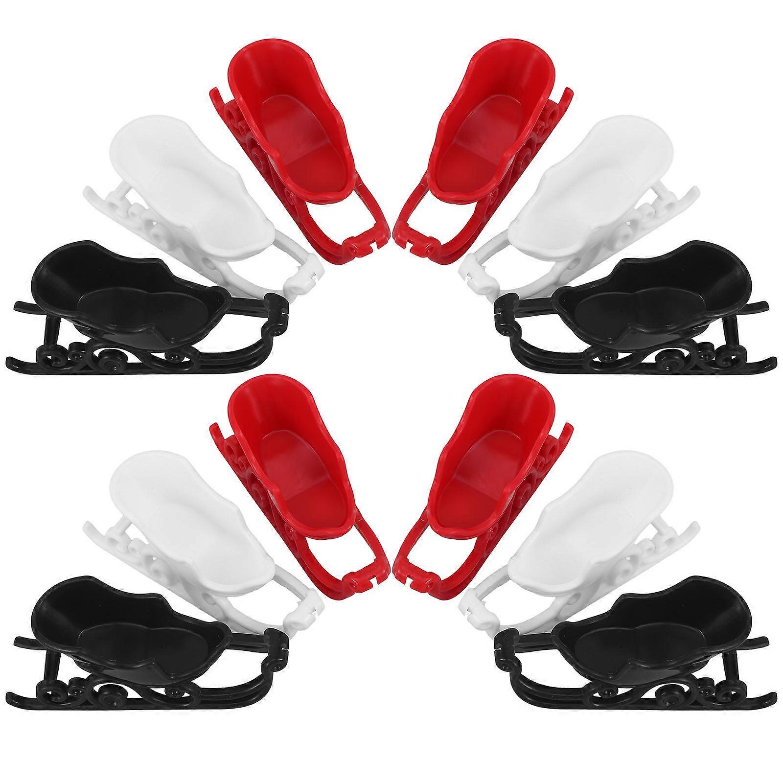 Christmas Sleigh Decor Ornament for Desktop Use 12Pcs Kit