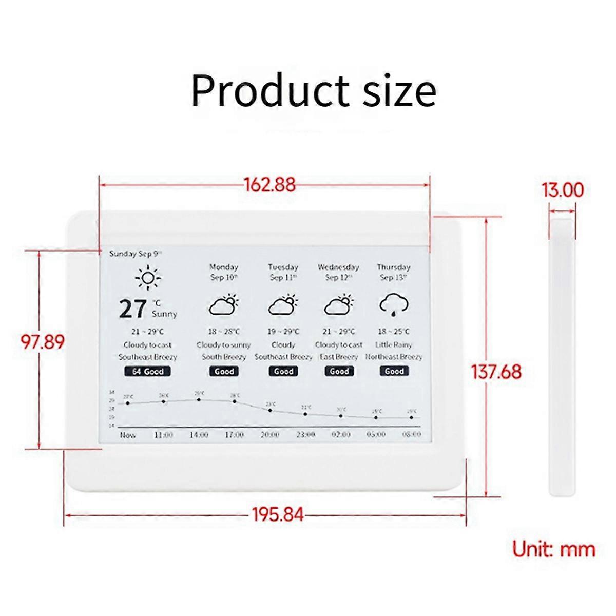 7.5inch NFC-Powered E-Paper Display No Battery Required, Wireless Power & Data fer for Dynamic Information Display