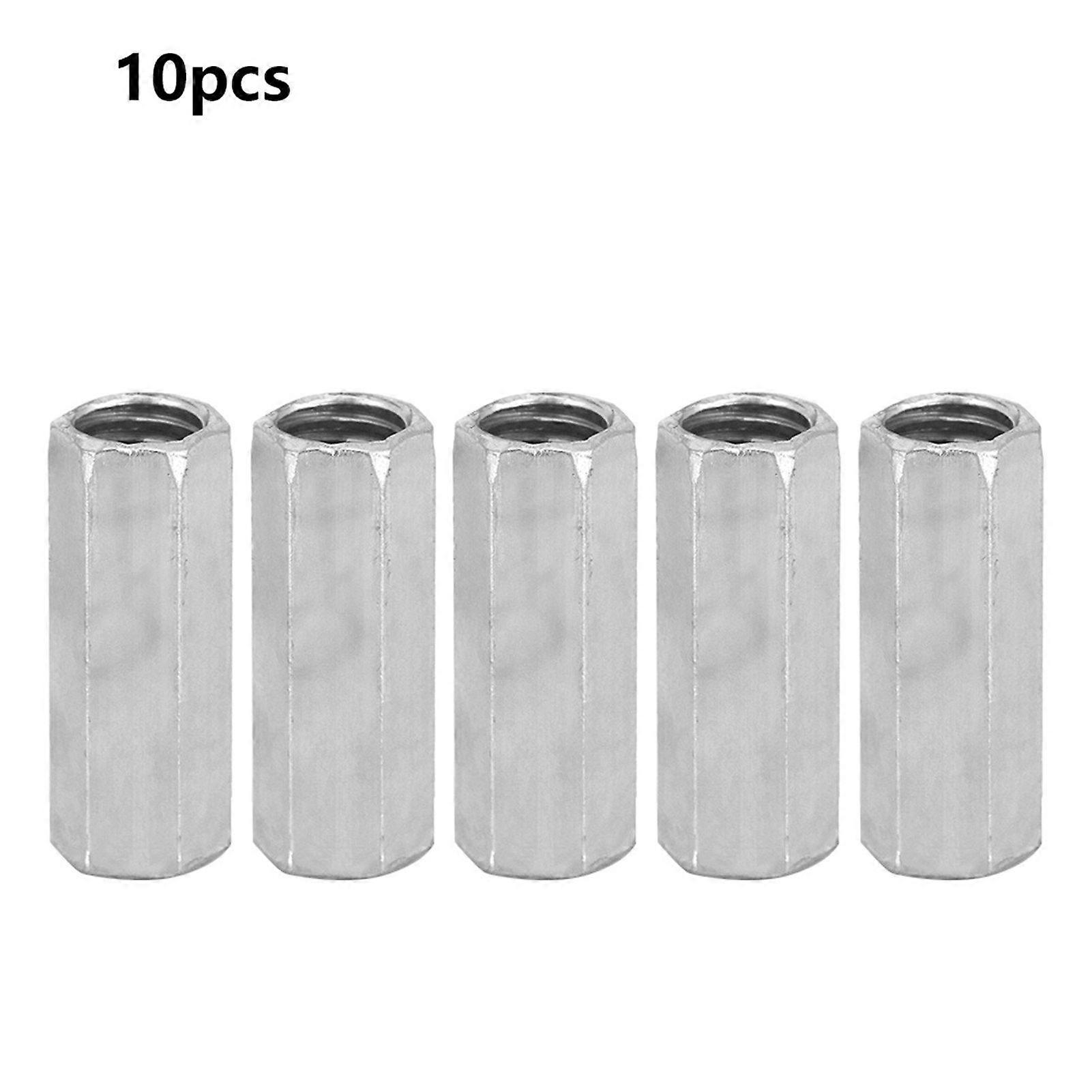 10pcs M8 Long Shank Hex Socket Nuts Threaded Spacers (M8 x 28)
