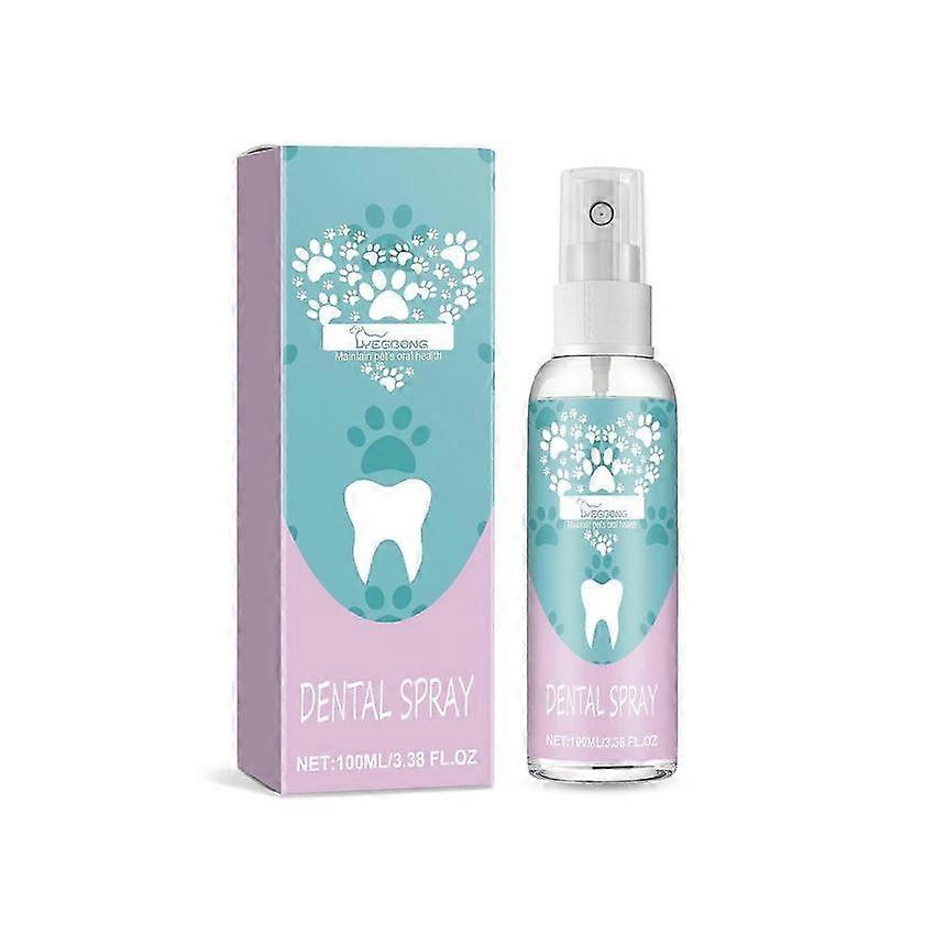 Sprej na zuby pro psy a kočky svěží dech, čištění zubů, odstranění zubního kamene bez kartáčku 100ml