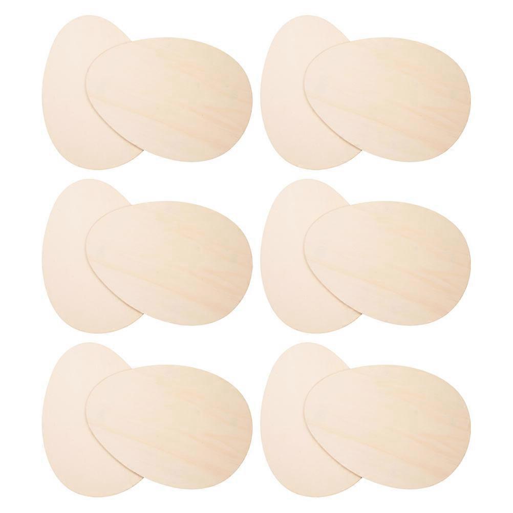 Wooden Egg Shapes for DIY Craft 24Pcs Unfinished Easter Decorations