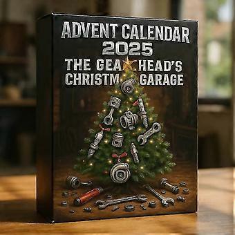 Calendrier De L'Avent 2025 Pour Passionnés De Voitures - « The Gearhead's Christmas Garage » En Acrylique, 24 Mini Pièces Et Outils - Cadeau Mécanicien, Amateur Auto
