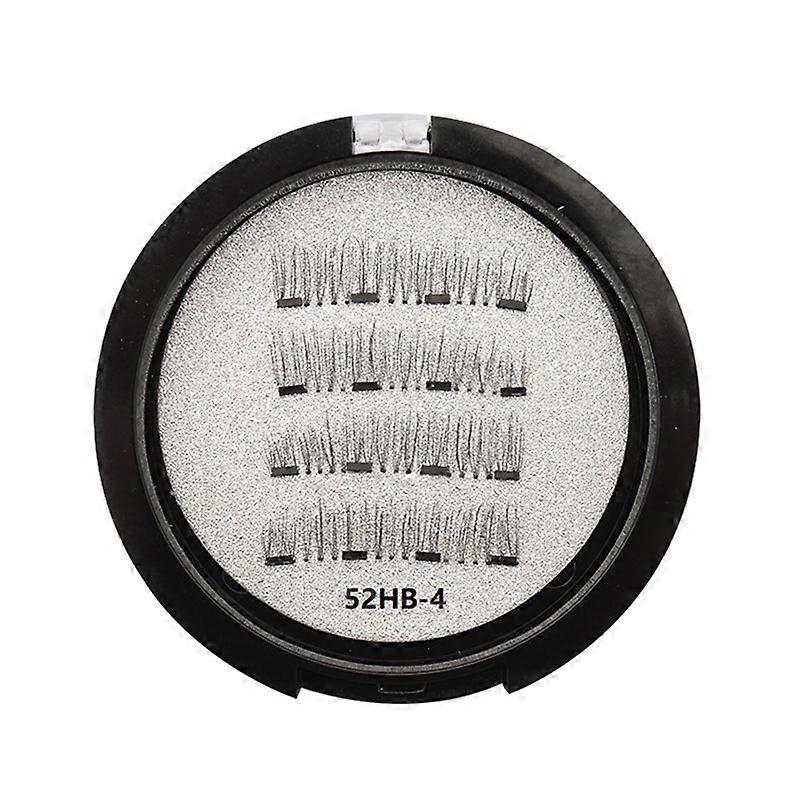 2 Pairs Synthetic Fiber Magnetic Eyelashes with Eyelash Curler 52HB-4
