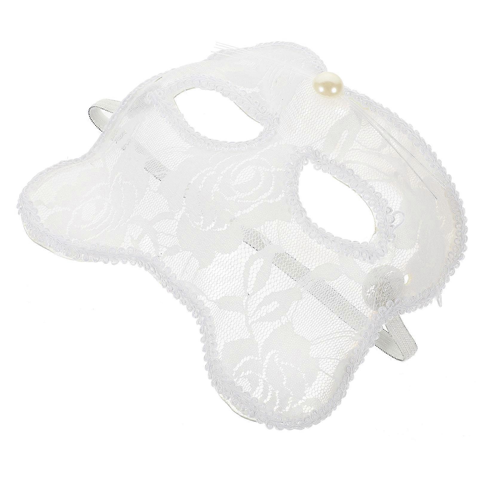 Party Mask Masquerade Half Face Cat Shape Lace 2Pcs