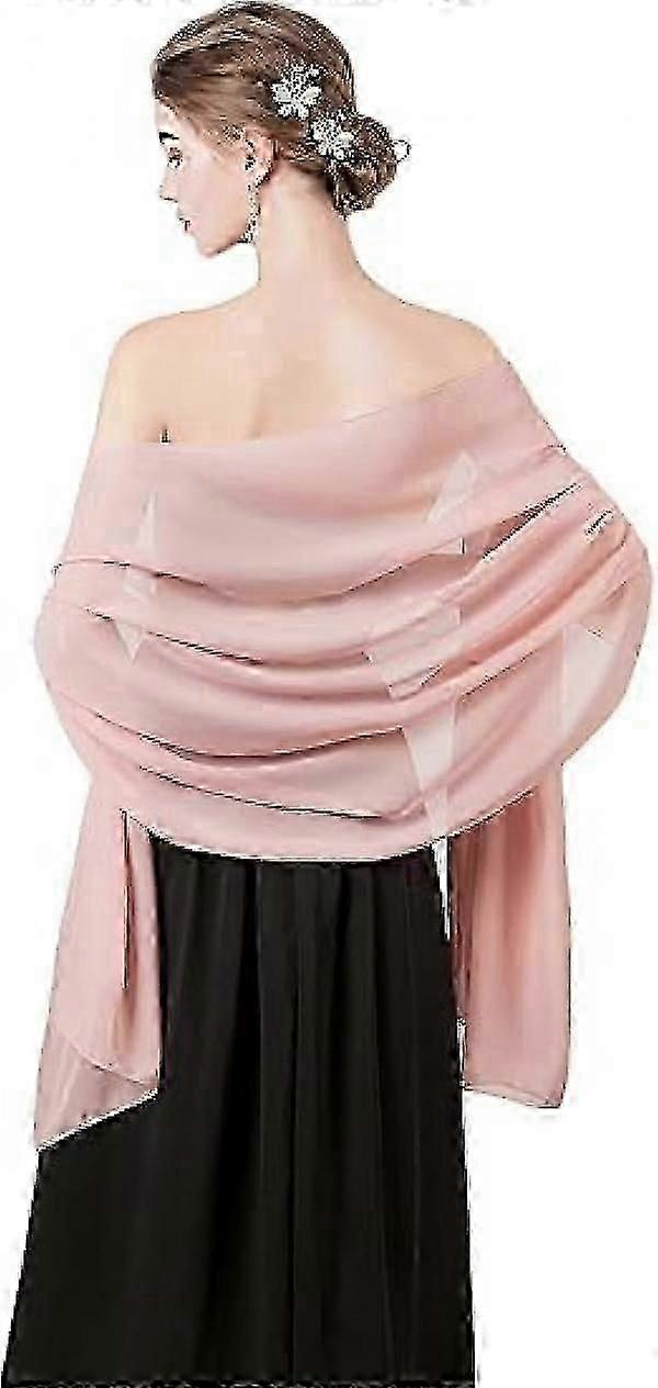 Shawl - Chiffon Scarf - Women's Scarf - Thin Wrap Scarf - Stole - Shawl - Pink - 170*45cm - Shawls for Evening Dresses - Chiffon Stole - for Bride We