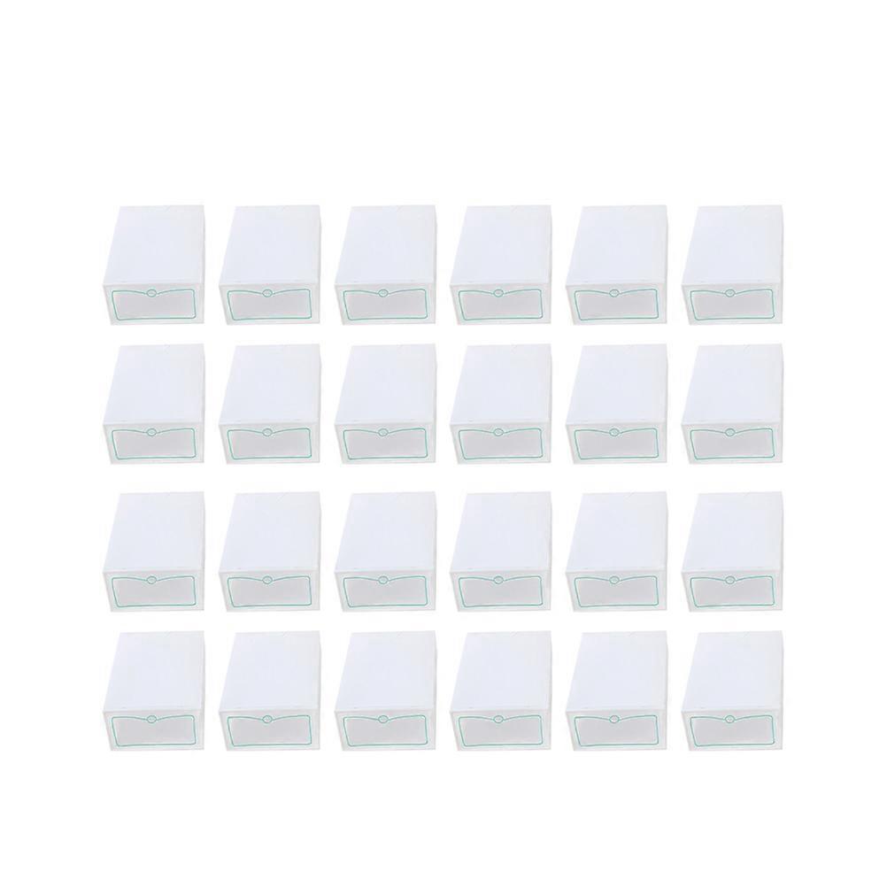 60 Pcs Rectangular Shoes Storage Bin For Closet Storage Size S White