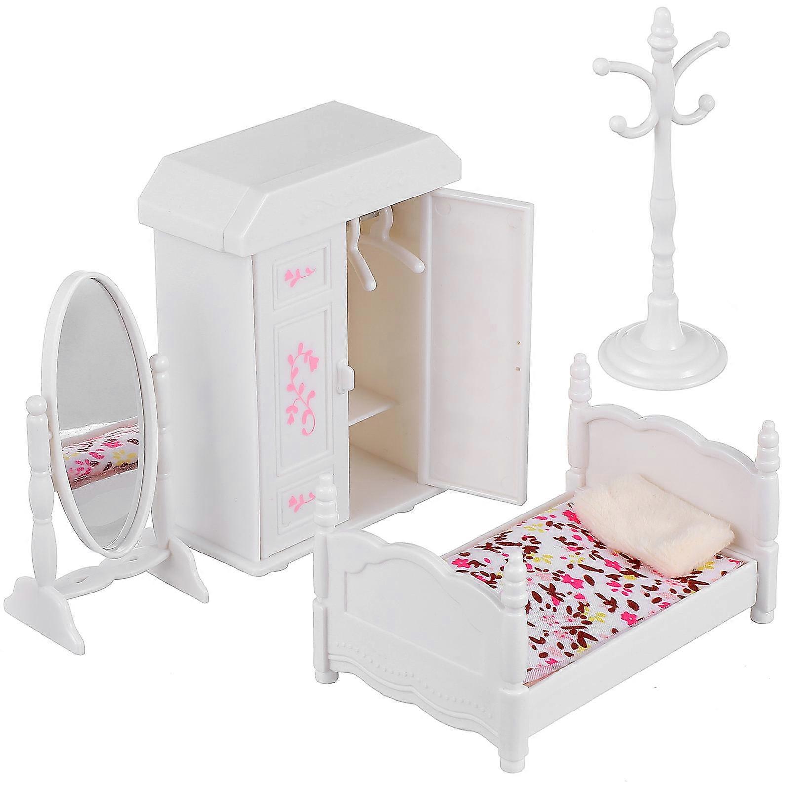 Decorative Mini House Models For 9.60X6.00X5.20CM DIY Doll Furniture 4 Sets