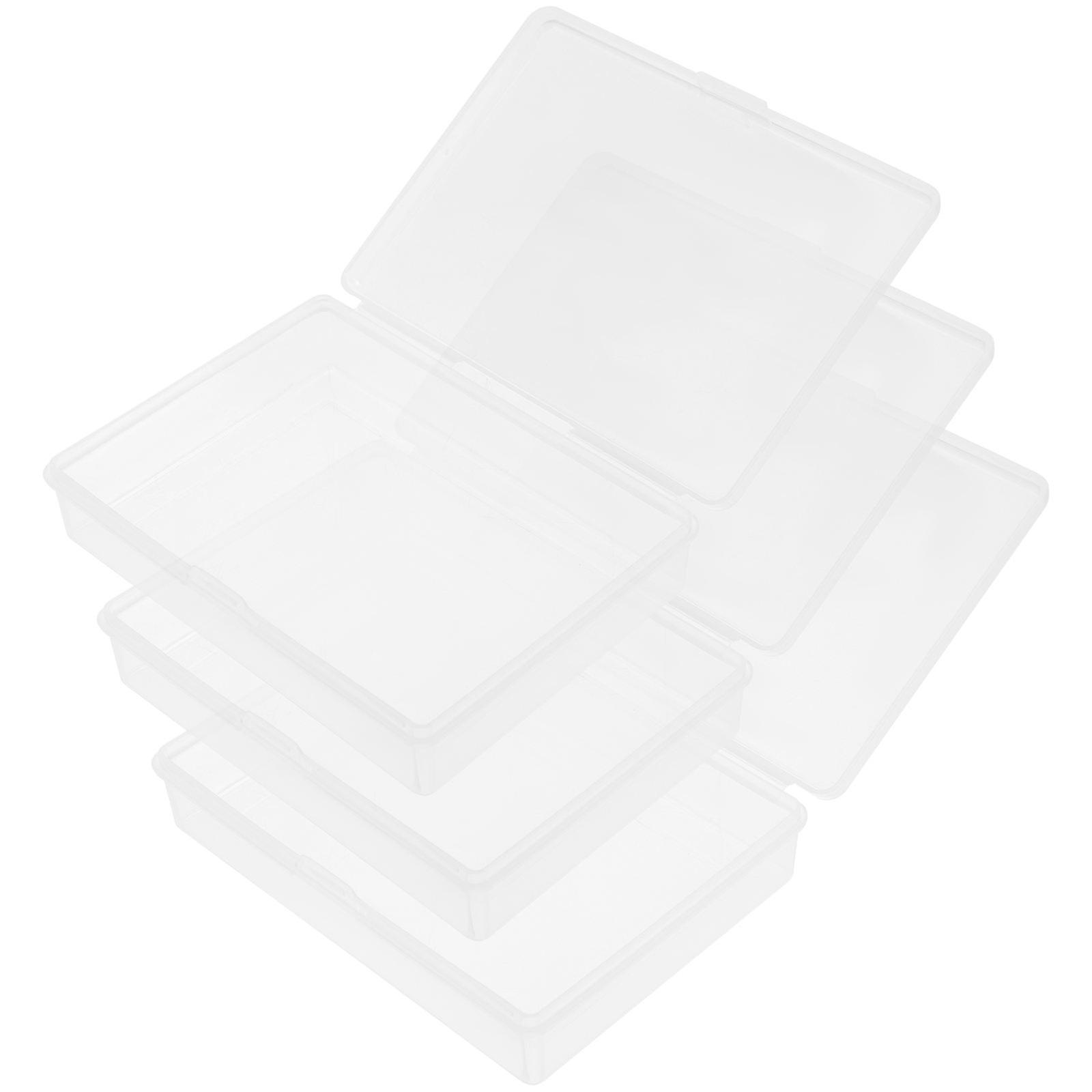 Playing Card Storage Plastic Cases for Storage Use 3Pcs Transparent Boxes