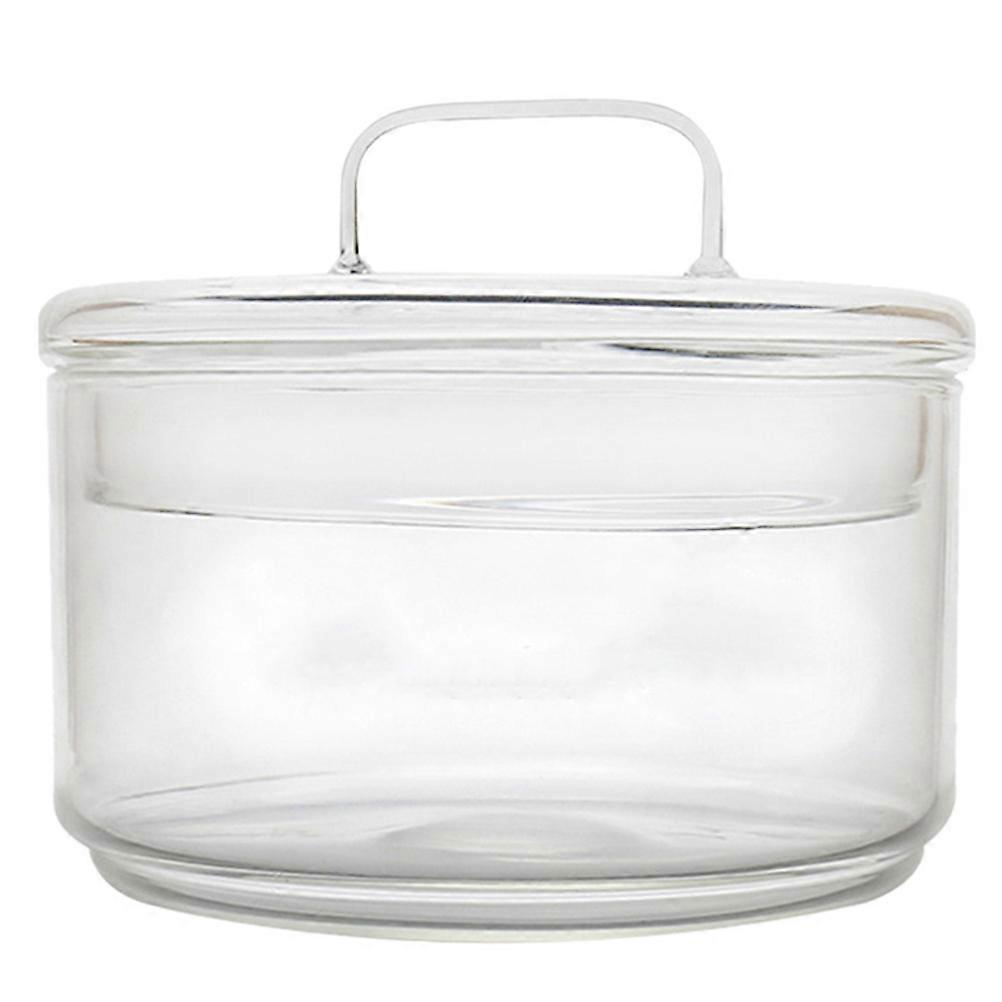 Transparent Glass Fruit Bowl with Lid for Kitchen Storage 3Pcs Set