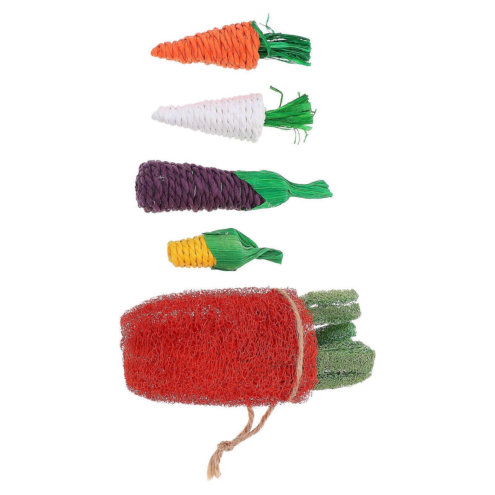 Small Pets Dental Care Molar Supplies 10 Pcs Chew Toys Featuring Carrot-Like Design And Fun Exercise