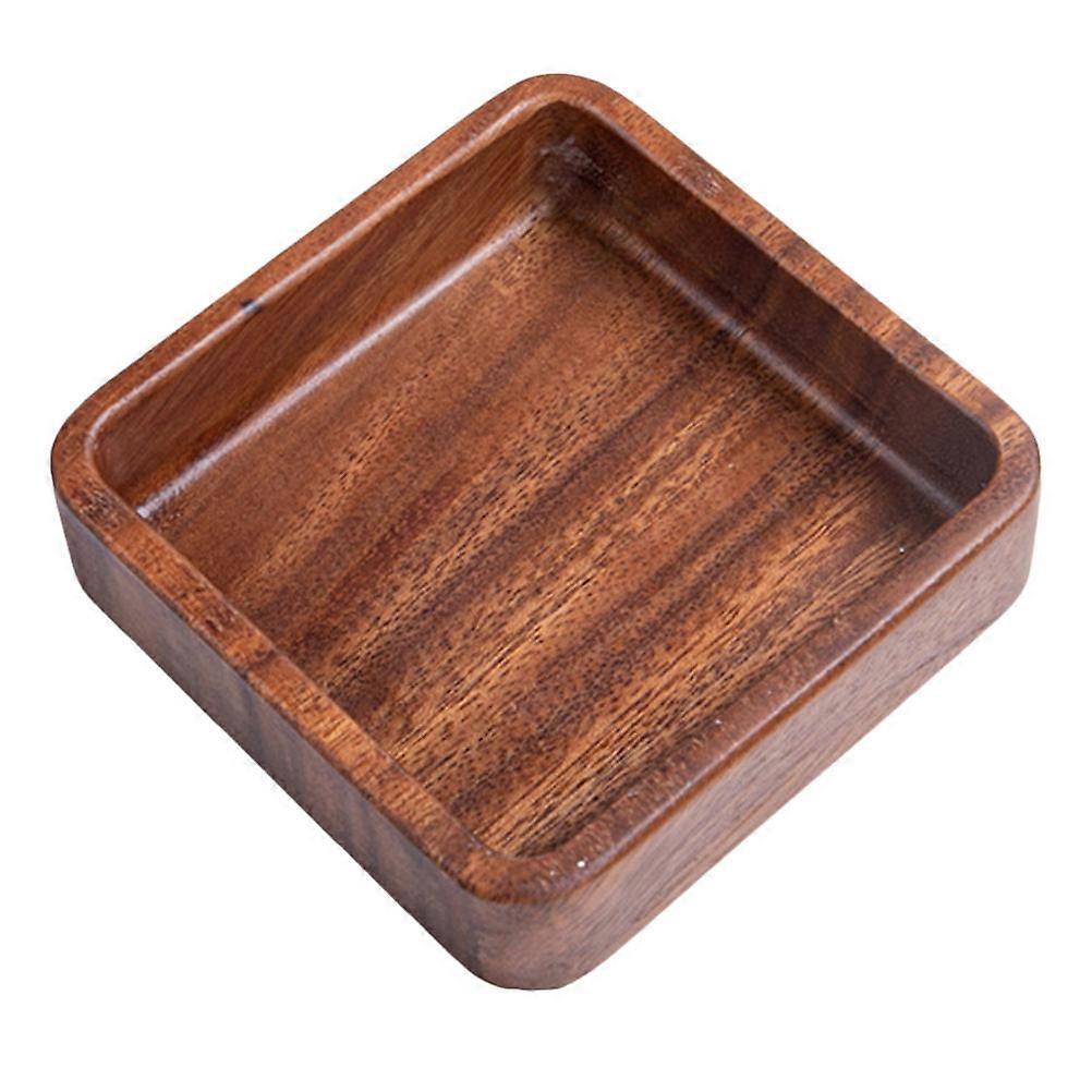 Trebrett i firkantet design til spisestue i valnøttre, materiale 14,5 x 14,5 cm, 1 stk.