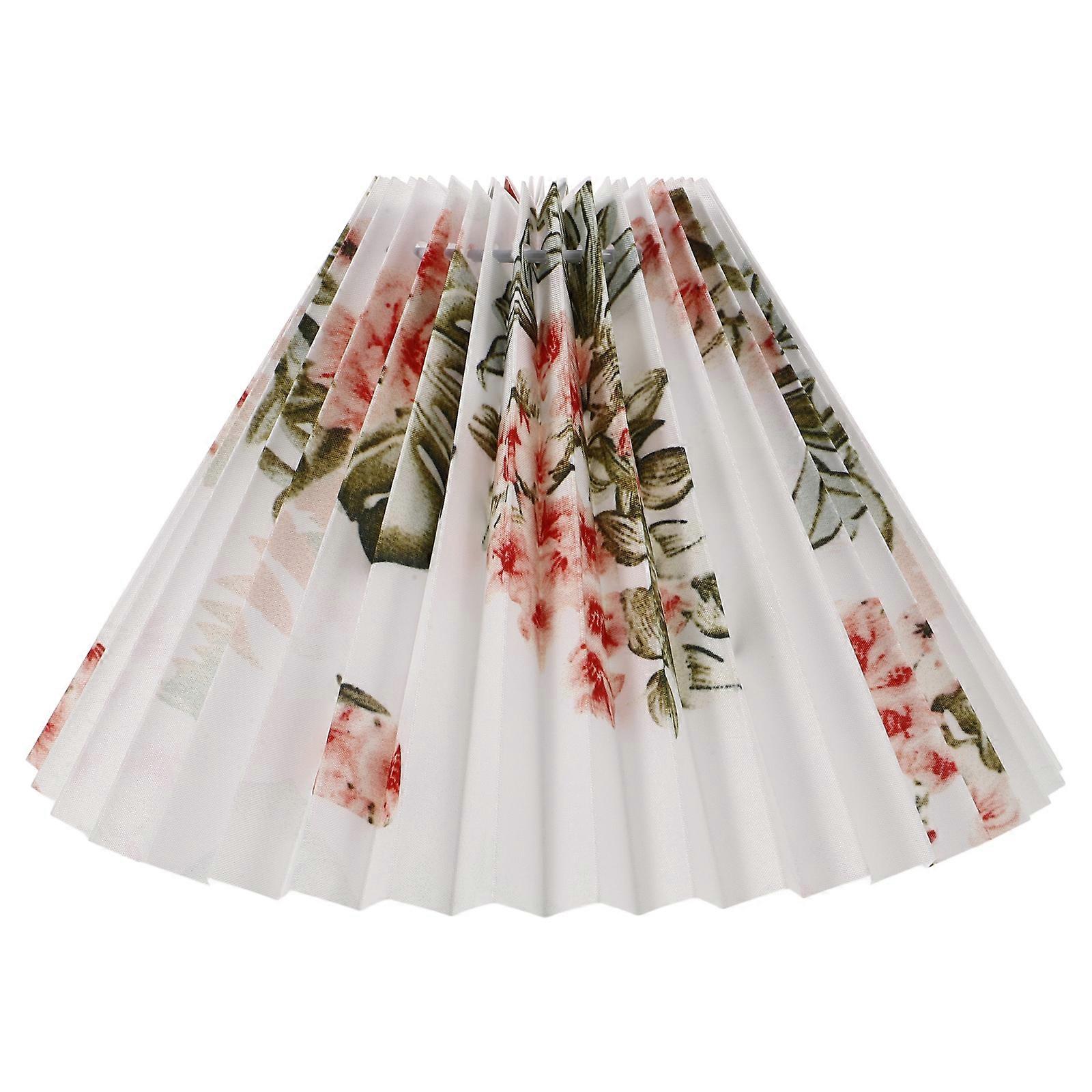 White Pleated Lamp Shade Decorative Lampshade for Table Lamp 2Pcs