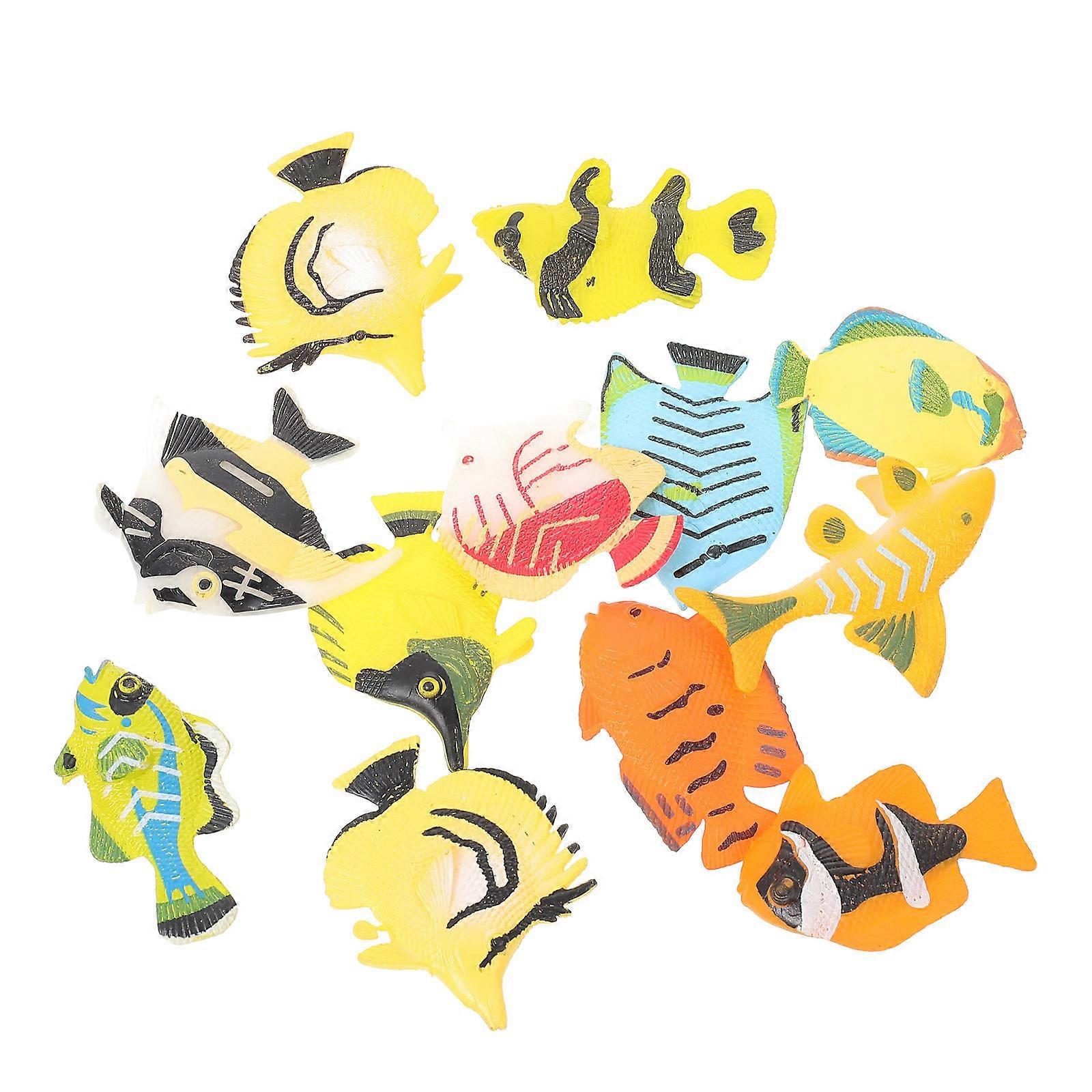 Plastic Artificial Fish Aquarium Decoration Fish Models for Home Decor 36Pcs