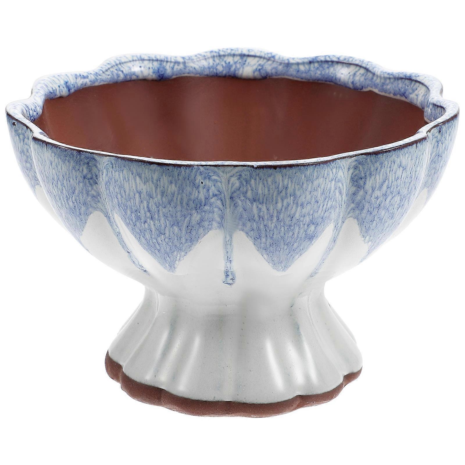 Chinese Planter Lotus Mouth Retro Pot for Storage Use 2Pcs