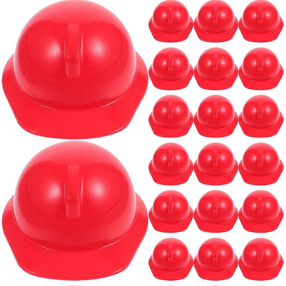 Dolls Hard Hat Mini Hard Hats for Decor 100Pcs Red Plastic Material