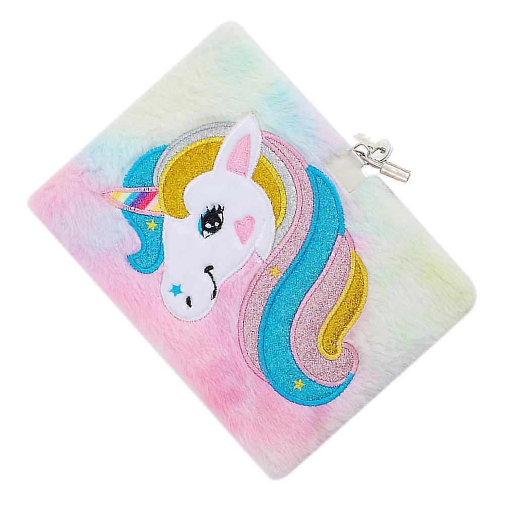 Lockable Notebook Plush Unicorn for Office 5Pcs Girls Diary Stationery
