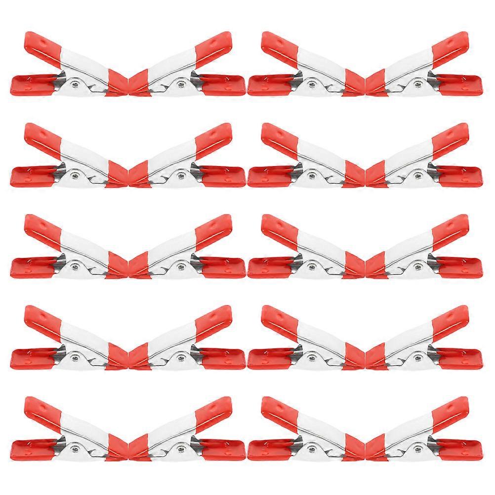 Red Small Metal Clips Spring Clamp for Tent Clamping 20Pcs Multipurpose