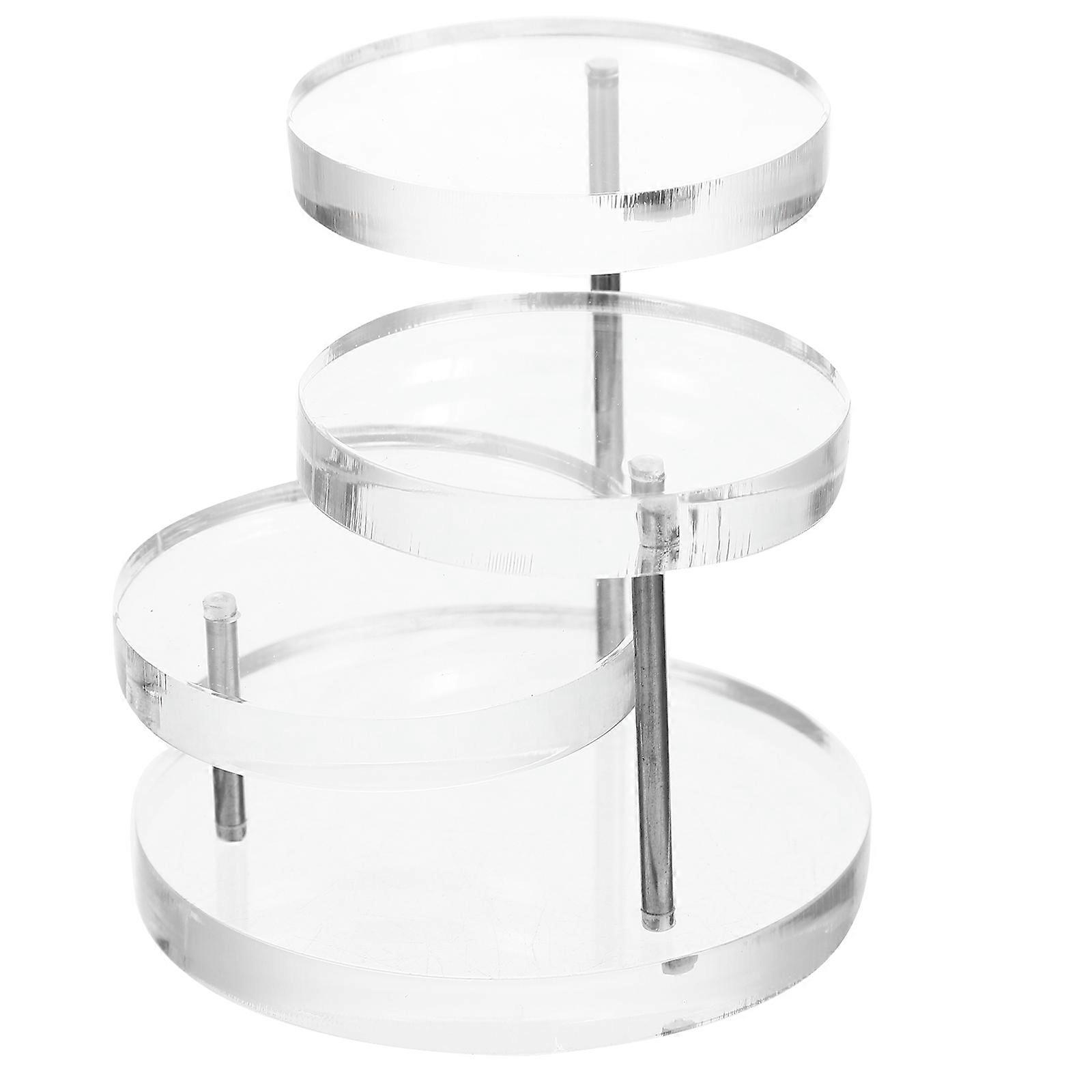 Retail Shop Jewelry Rack Transparent for Display Use 4Pcs Trinket Stand