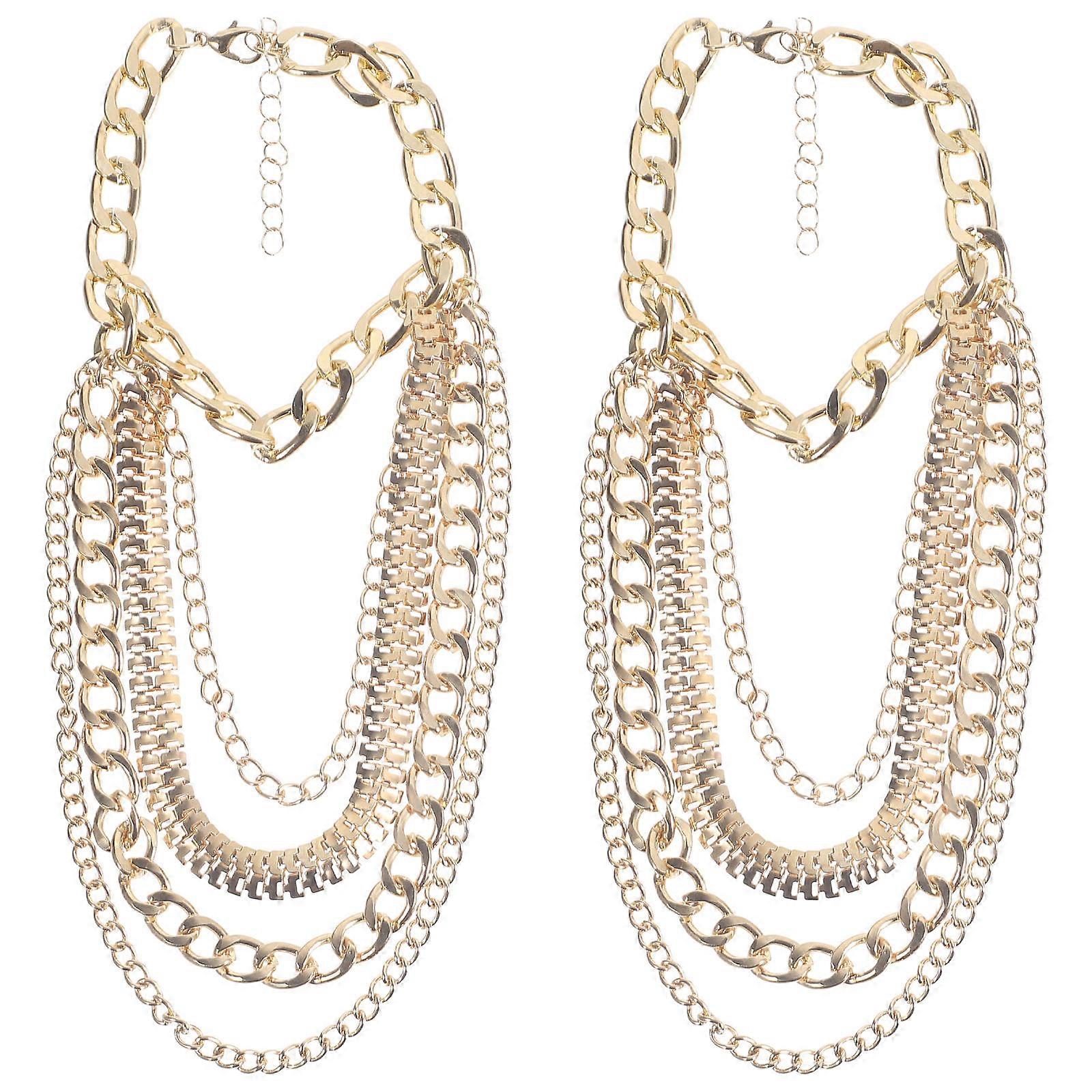 High Heel Chain Anklet Shoe Chain Decoration 8Pcs Golden Accessory