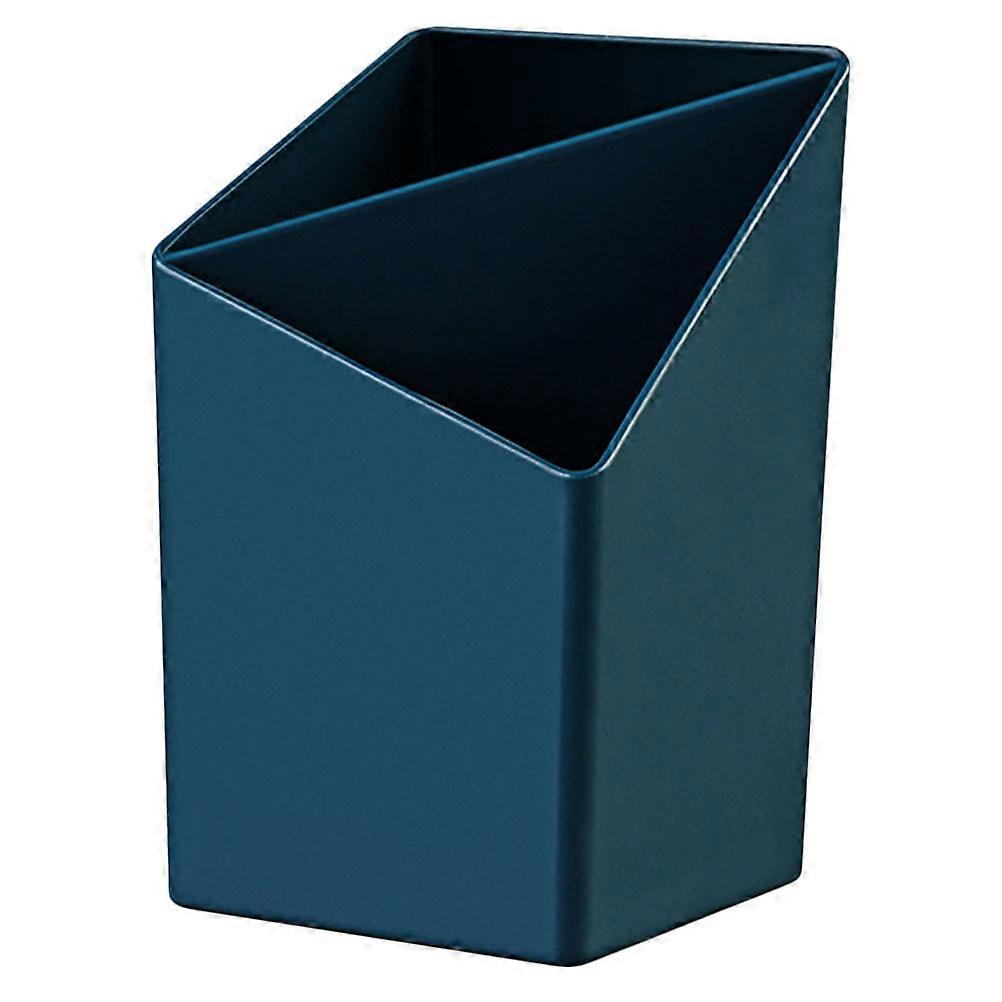 Pencil Organizer 2Pcs Desktop Tidy PP Material Dark Blue Practical For Office And Gift Giving