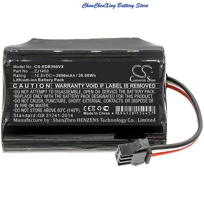 Cameron Sino 2600mAh/3400mAh Vacuum Battery ZJ1450 DA60-Darfon for Ecovacs TCR360, D36A, D36B,D36C,D36E, DA611,DB35,DA60