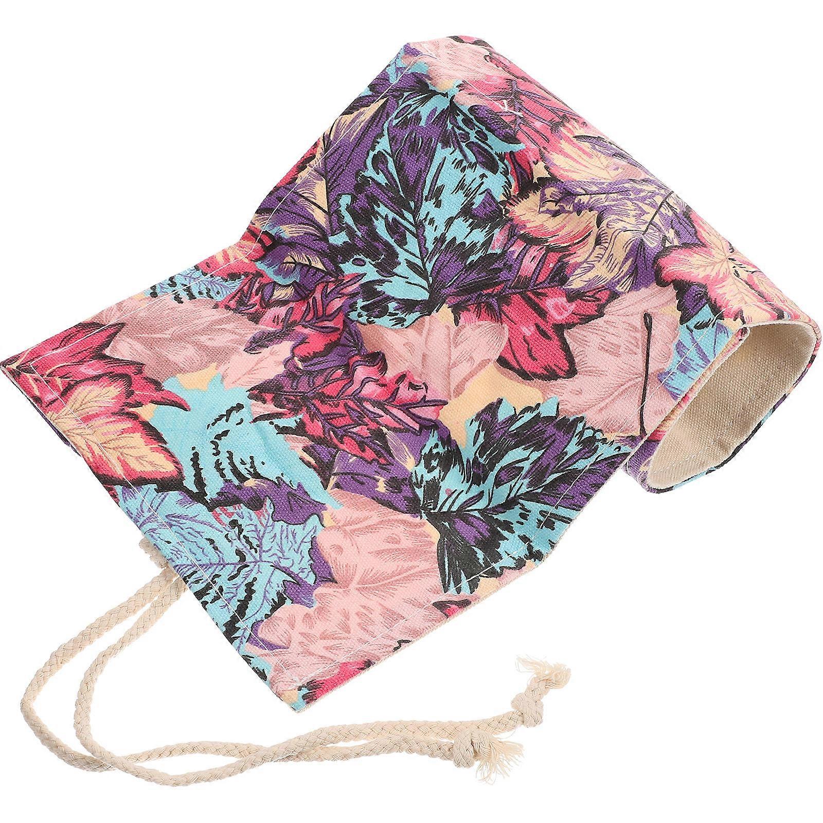 Canvas Pencil Roll Up Case for Pencil Storage 4Pcs Multi Color Organizer