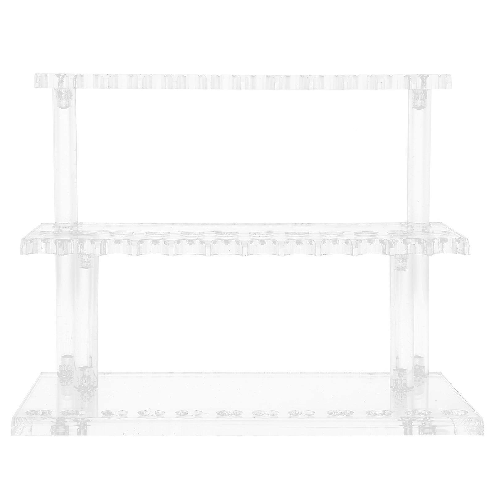 Acrylic Tableware Display Stand For Office Kitchen Dining .5X16X13.1CM Simple Design 3Pcs