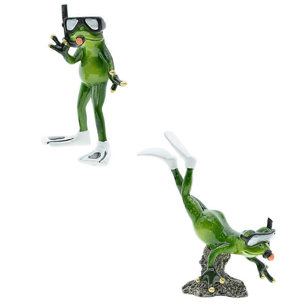 Yard Lawn Decor Resin Diving Shape Statue for Garden with 2Pairs