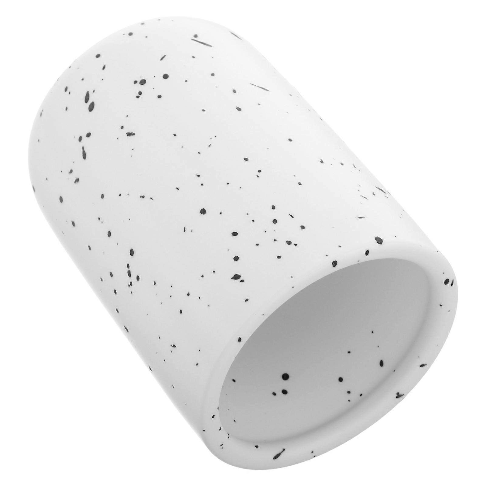 Multipurpose Ceramic Toothbrush Cup for Home Use with 5Pcs Rinse Mugs