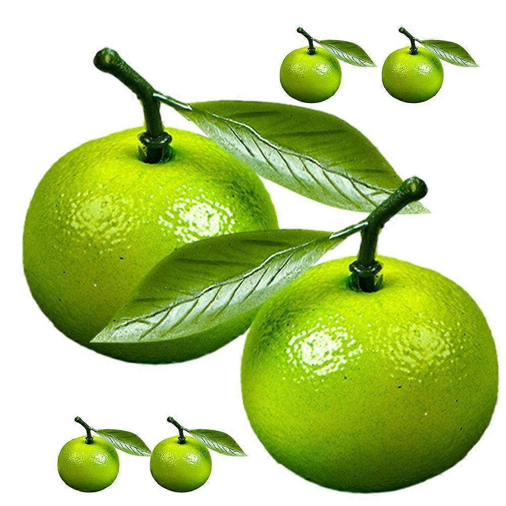 Artificial Small Oranges Models for Decor 30Pcs Green Foam Fruits