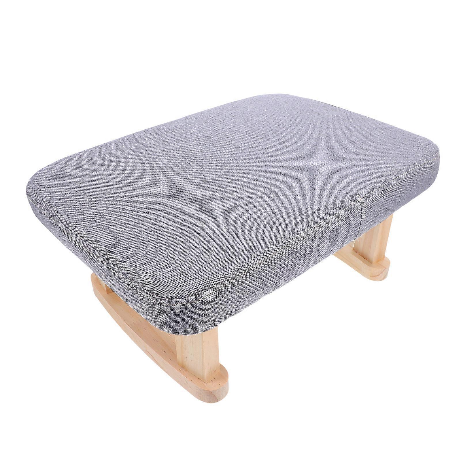 Grey Stool for Footrest Versatile Use At Home