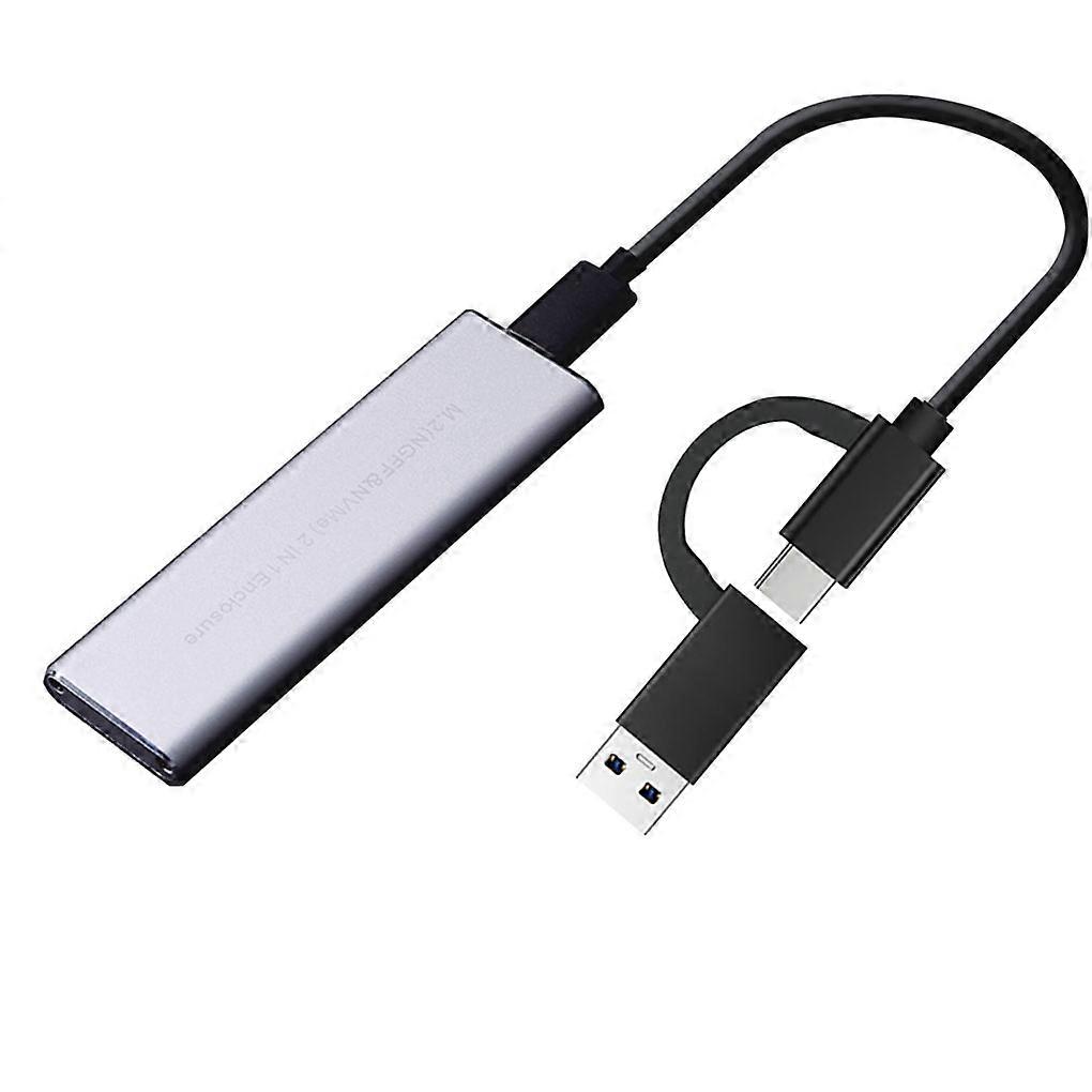 M2 SSD Case Enclosure Reader Adapter NGFF Disk HDD Box Connector Silver