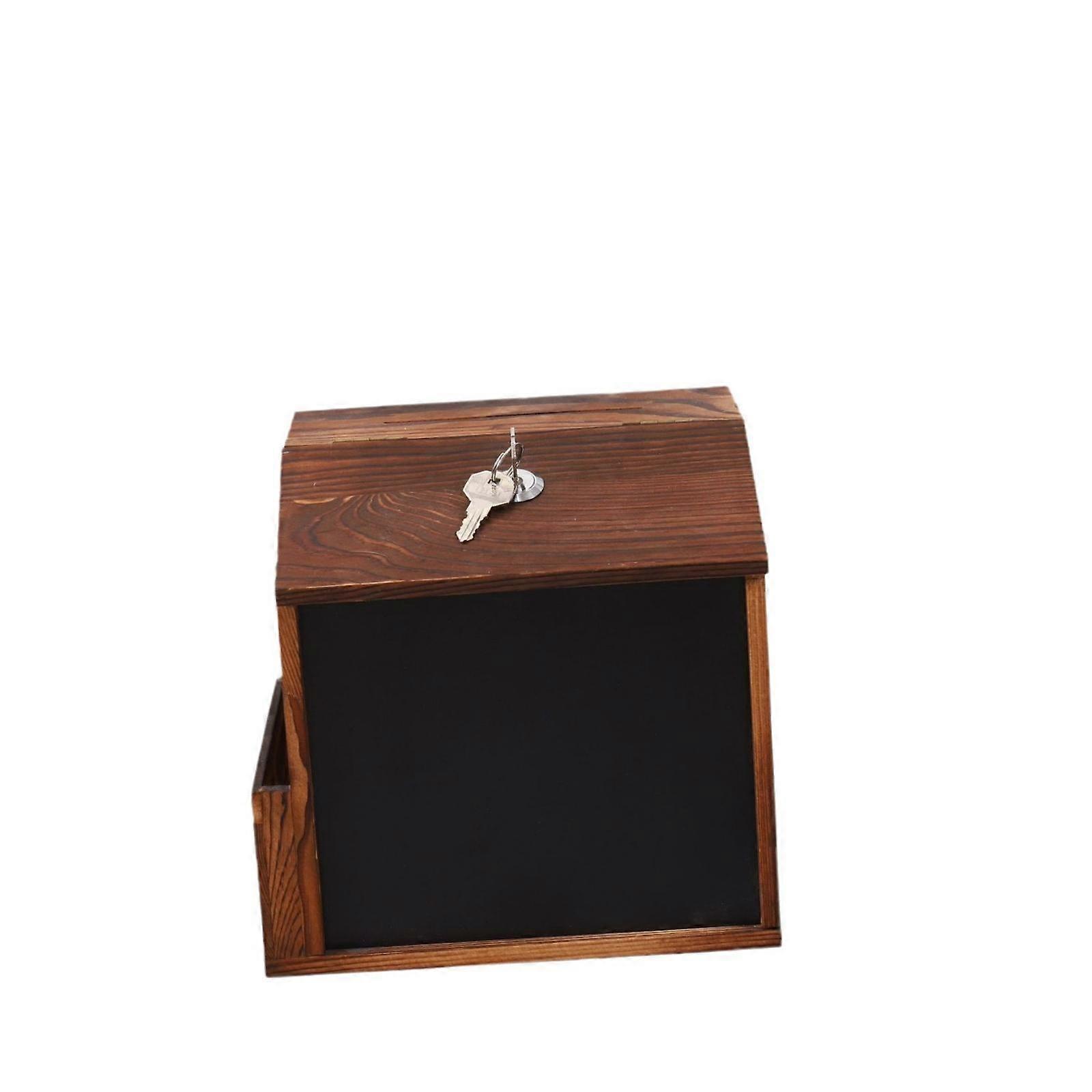 Wood Suggestions Box Rustic Comment Box for Saving Fundraising Wedding Tip Collection