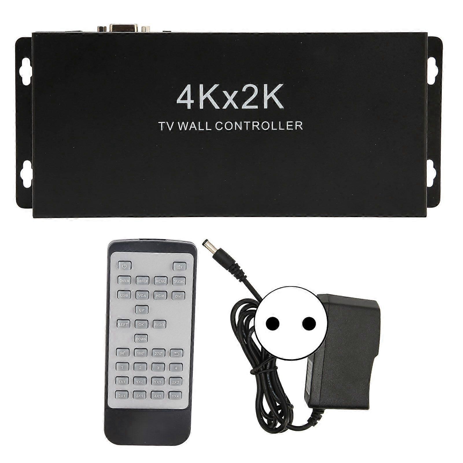 TV Wall Controller HD Multimedia Interface 1 in 4 Out 4K Delayless Splicing Video Processor for PC Laptop 100240V EU Plug