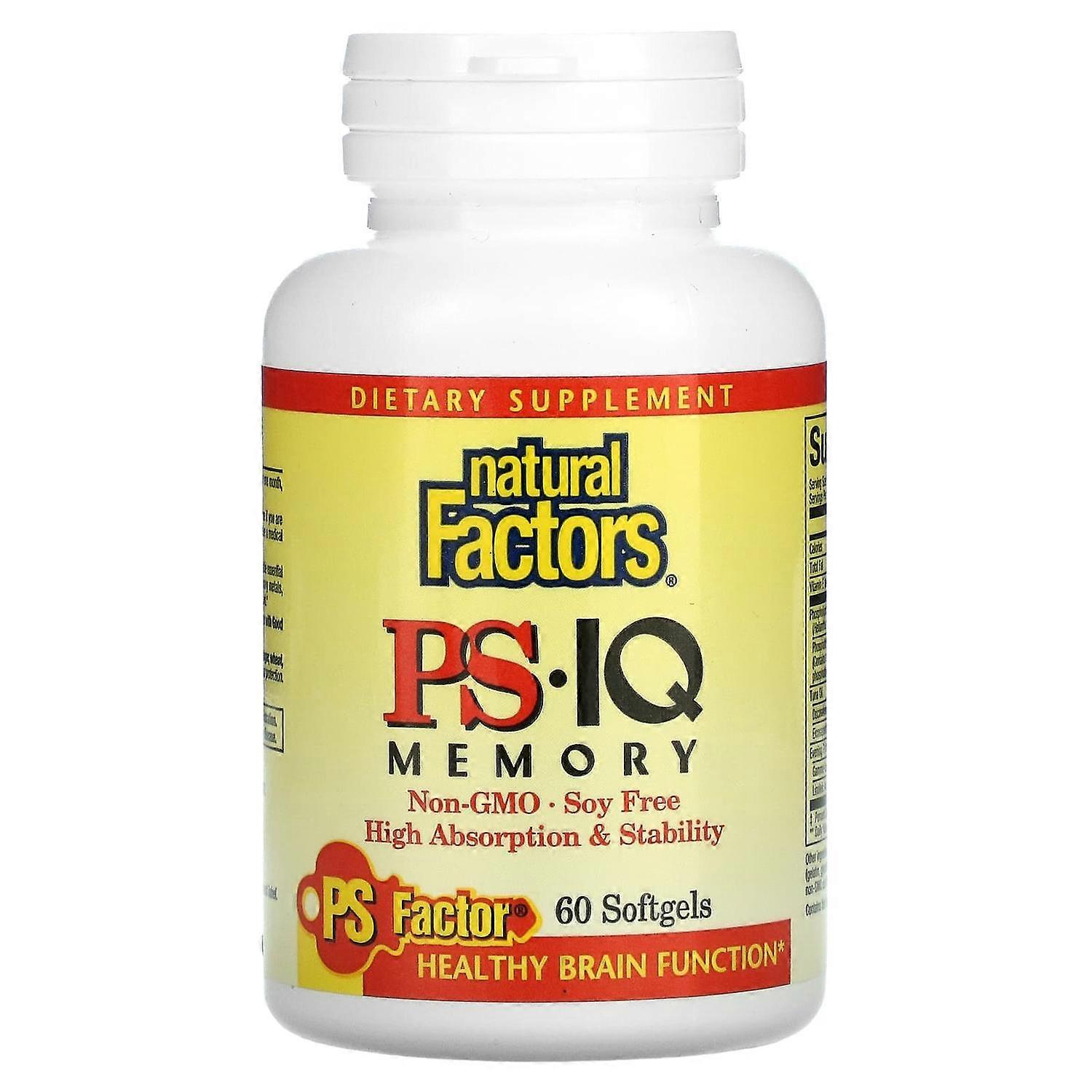 Natural Factors, PS - IQ Memory, 60 Softgels