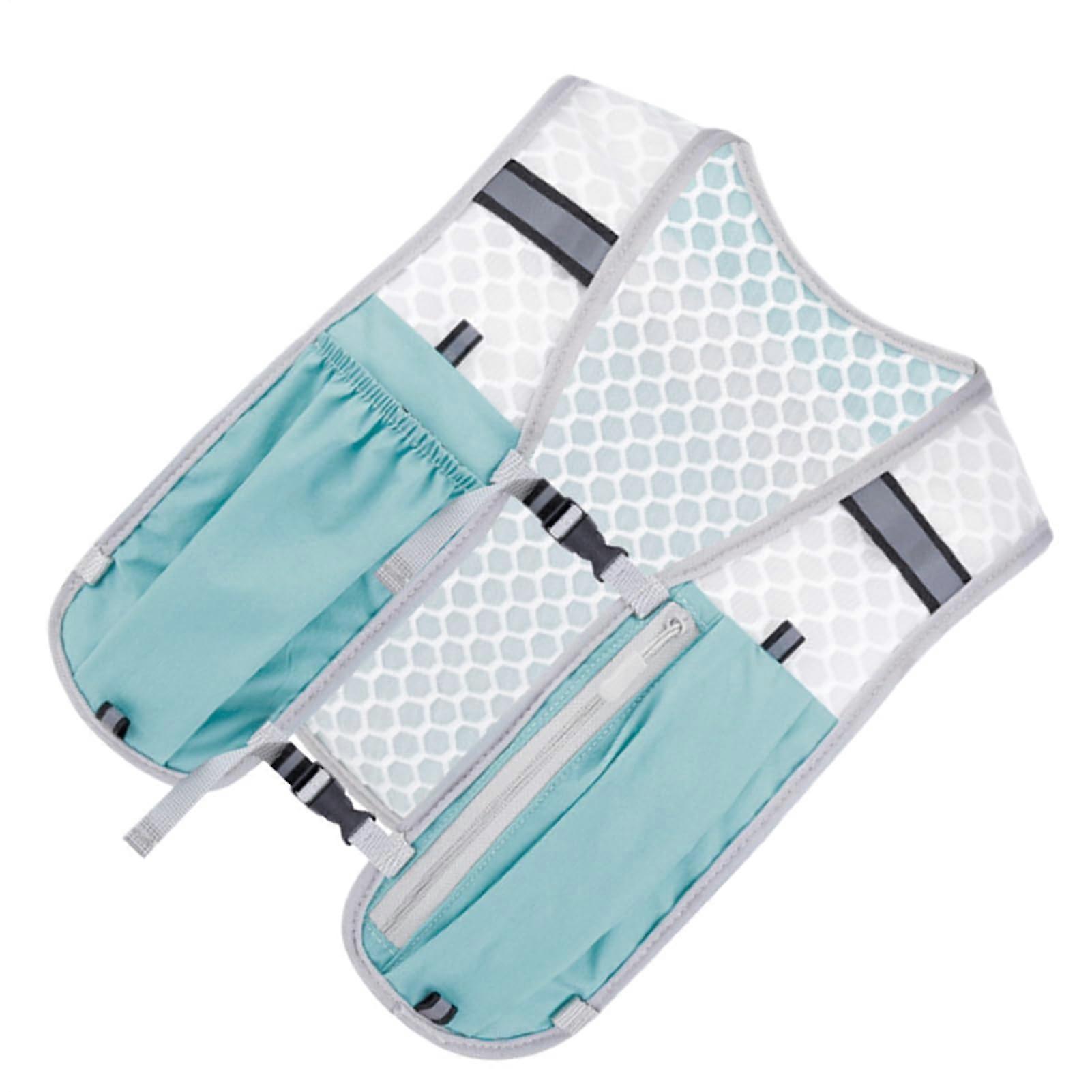 Trail Running Vest Hydration Pack With Bladder Chest Pocket Phone Holder For Marats Bright Blue