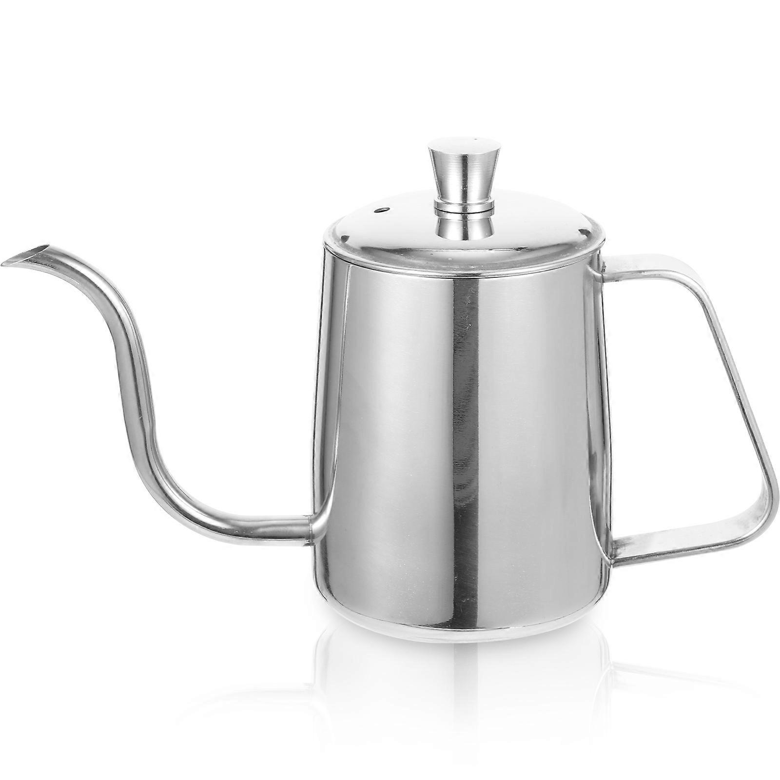Kitchen Coffee Kettle Silver Stovetop Coffee Kettle for Household Use