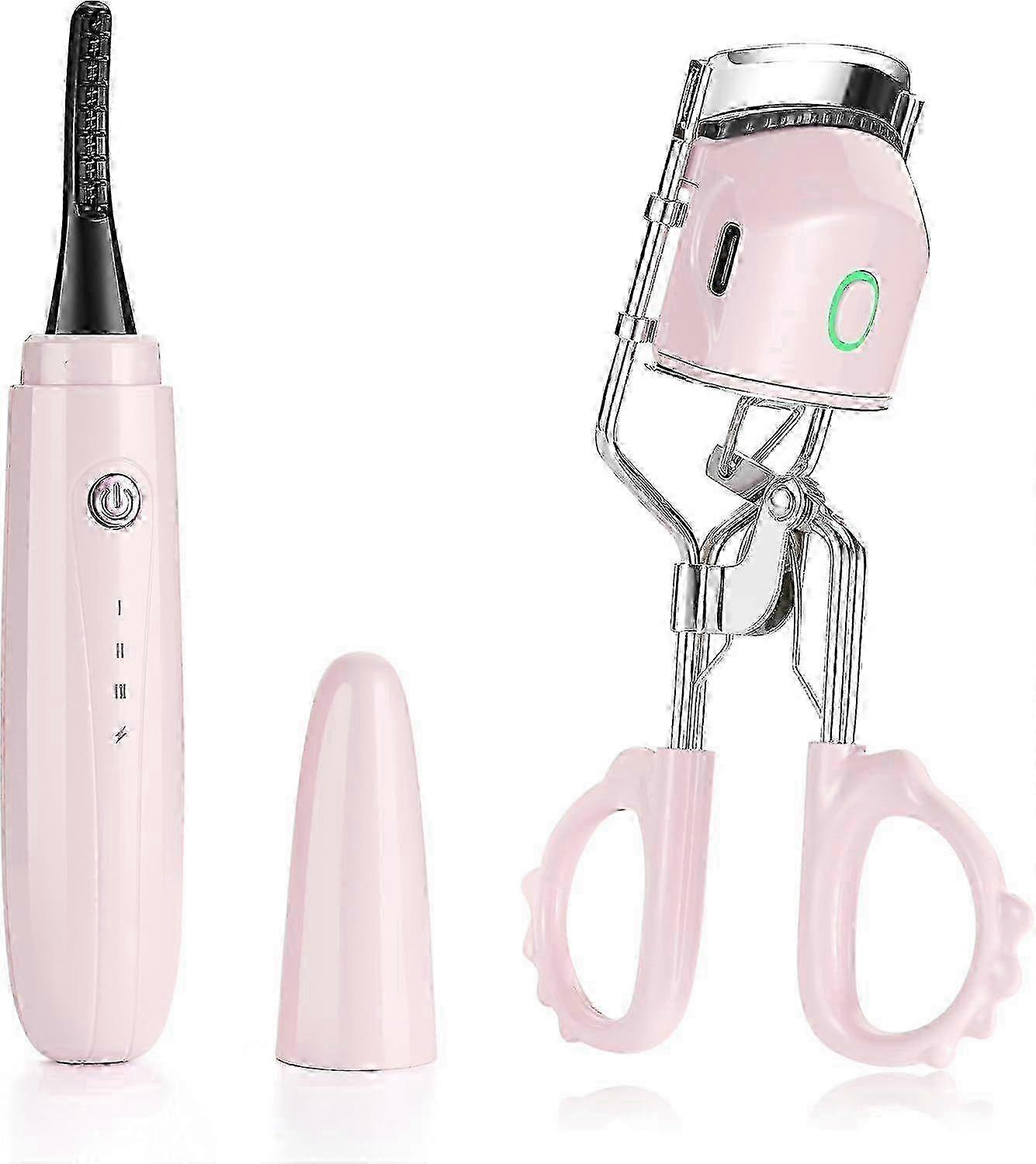 2 Pack Electric Heated Eyelash Curlers with Sensing Heating Silicone Pad - Rapid Heating, Long-Lasting Curl, USB Rechargeable2025