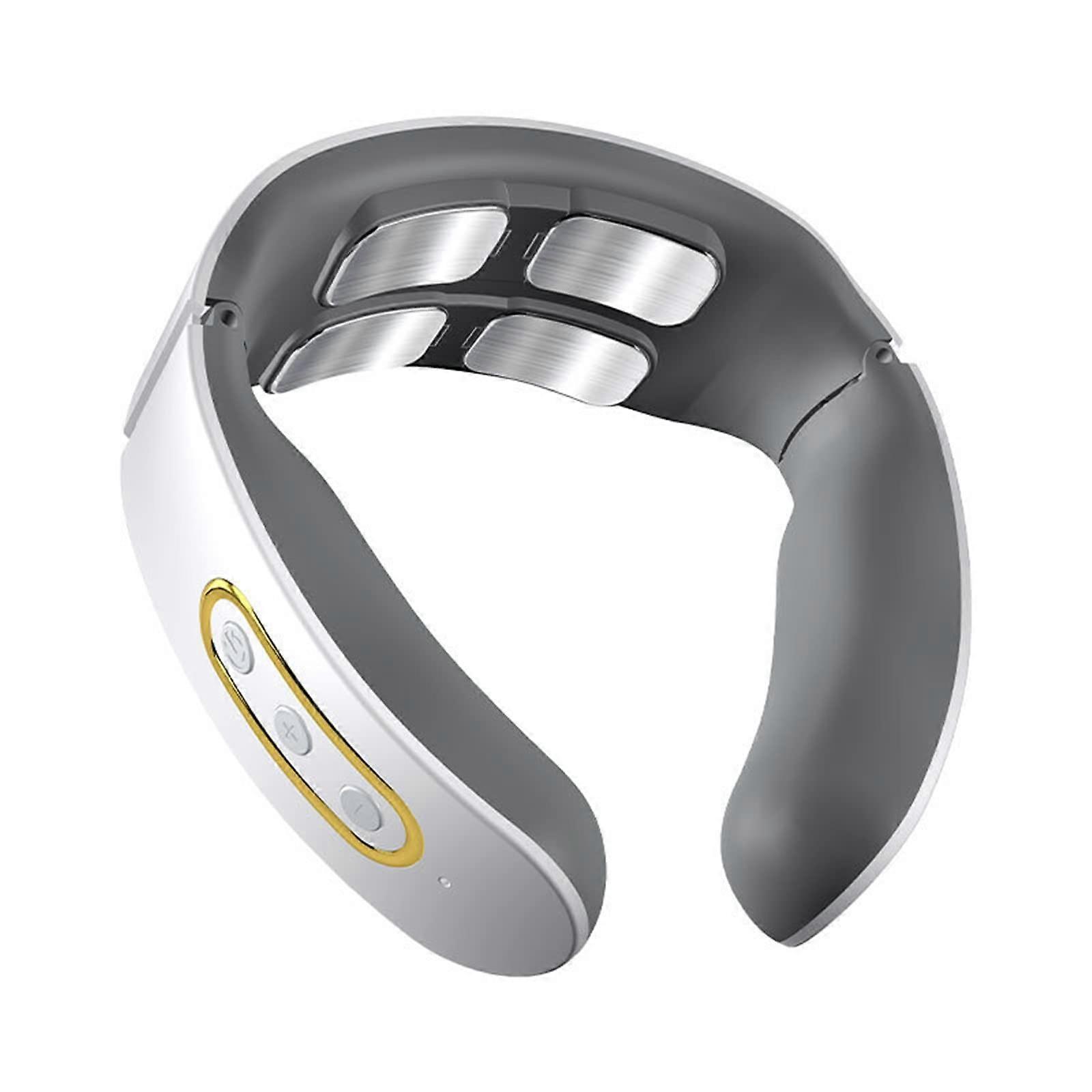 Cervical Spine Massager OneKey Start Electric Neck Protector With Hot Compress White Red