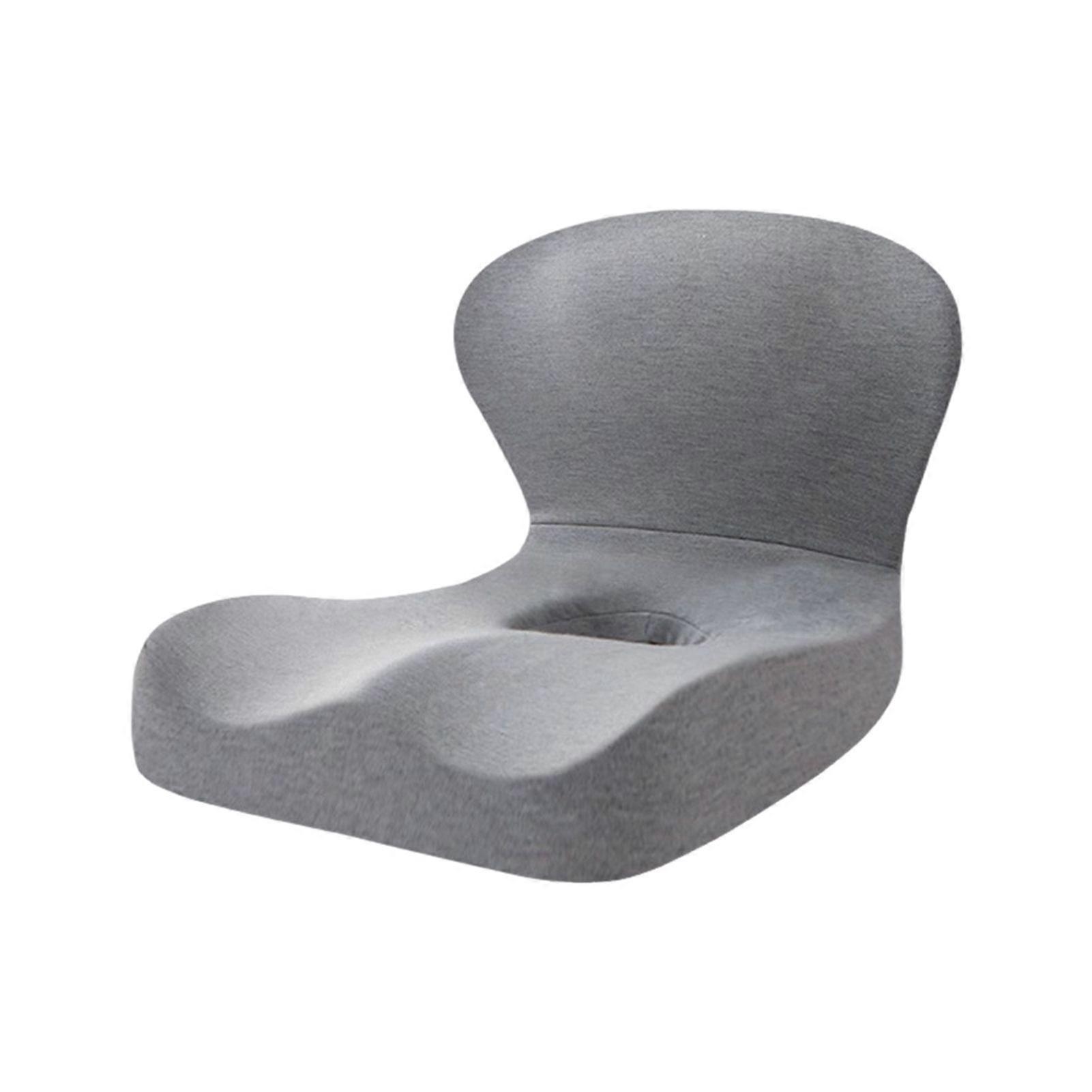 Seat Cushion with Back Support Memory Foam Back And Seat Cushion Ergonomic Pressure Relief Cushion for Office Car Travel Long Sitting Hours